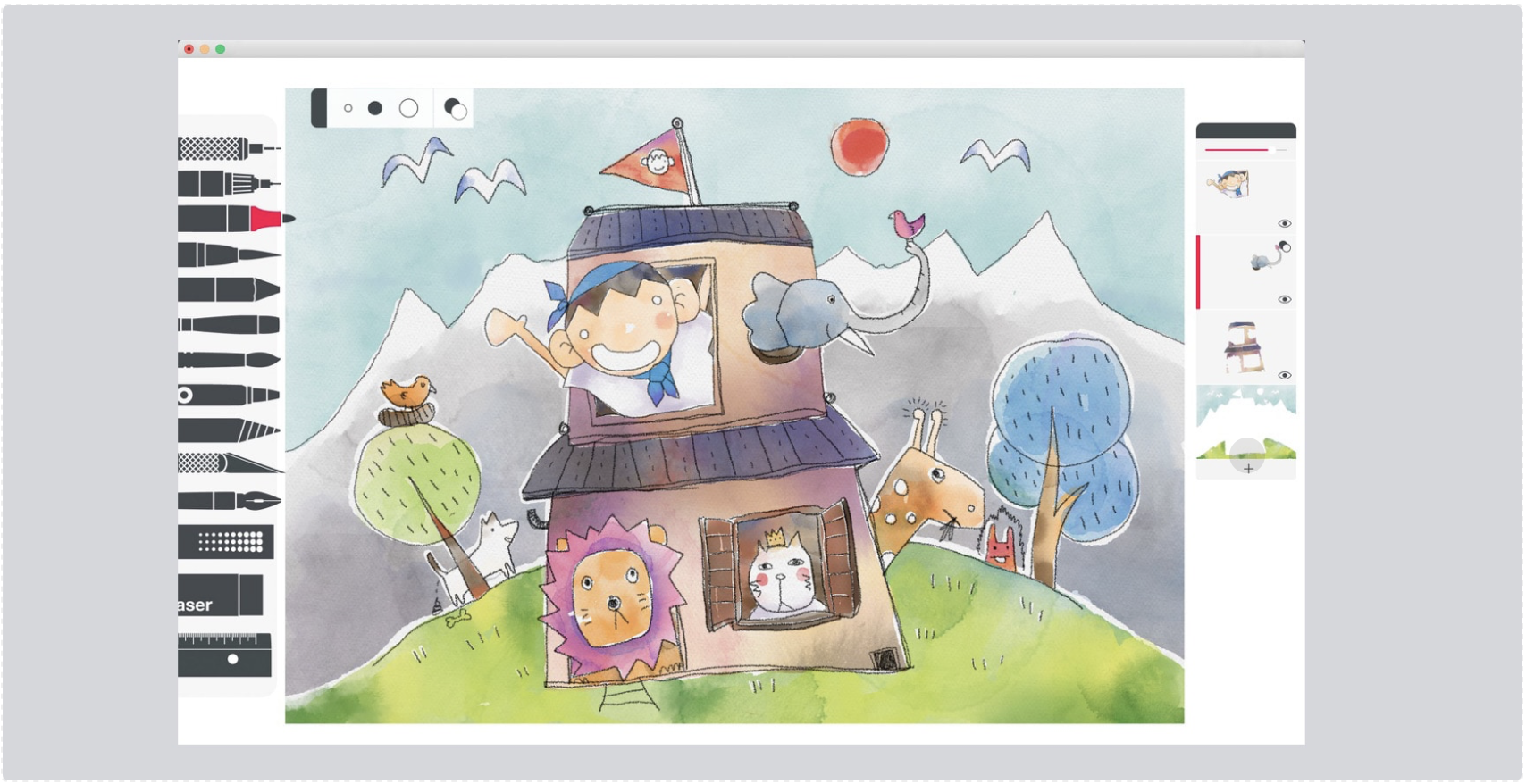 图片[2]-Tayasui Sketches Pro for Mac v6.8 中文版 简易绘图工具-云野创作